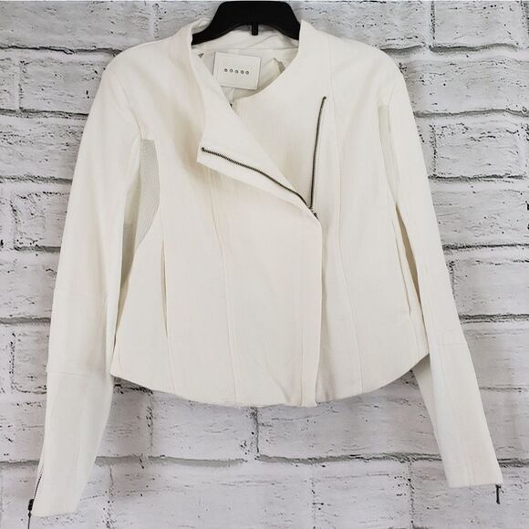 Blank NYC Mesh Detail Crepe Jacket in Windy City - Picture 1 of 8